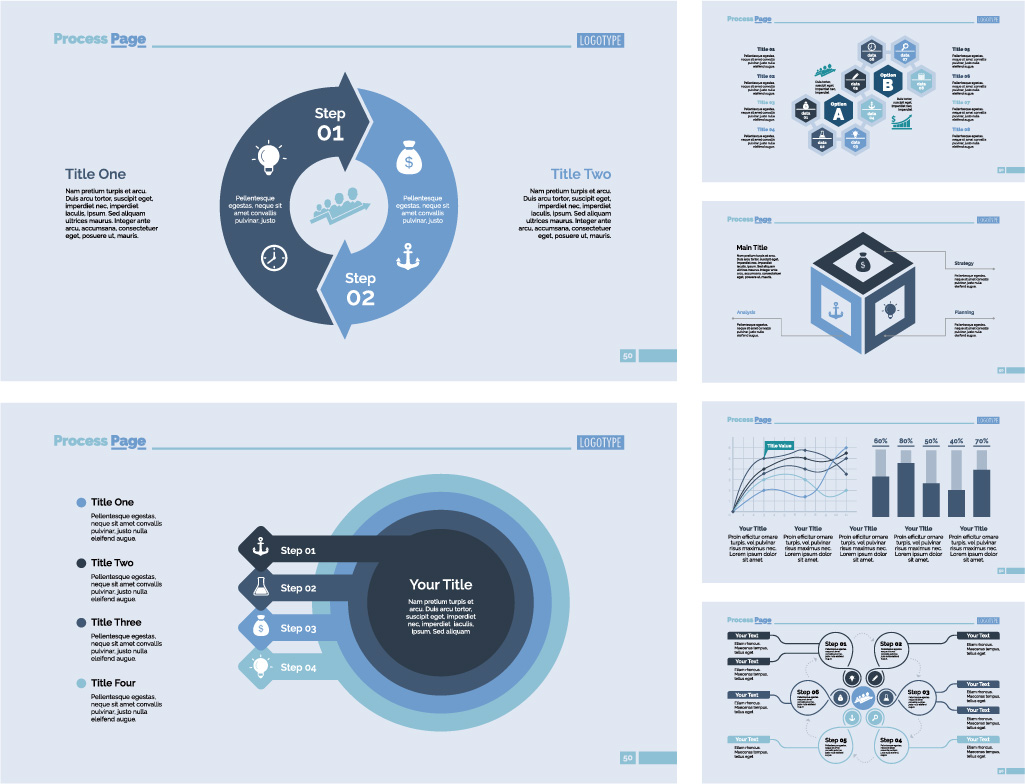 インフォグラフィックやグラフの例